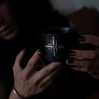 Layered Realm - Silver Cross Ceramic Mug