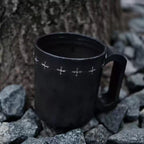 Stitched - Silver Cross Ceramic Mug